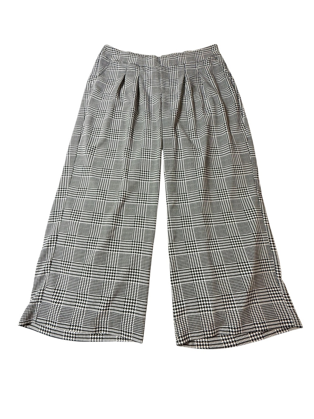 Torrid Glen Plaid Wide Leg Cropped Pants Size 16 Plus High Rise Career 1X